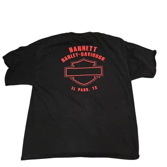 Harley-Davidson Men's Skull Flames Crest El Paso Graphic T-Shirt, Black 3XL - Picture 2 of 4